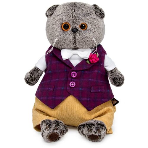 фото Budi basa basik & co басик в бордовом жилете с розочкой 25 см budi basa collection