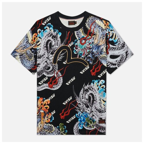 фото Мужская футболка evisu heritage ukiyo-e dragon all over print