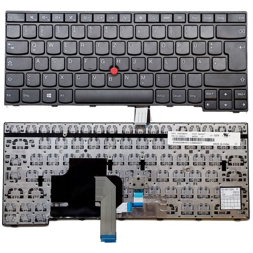 Клавиатура для ноутбука Lenovo ThinkPad E450 ENG p/n: LO-84SU SN20E66124, FRU P/N 04X6124, 04X6164 new original for lenovo thinkpad e465 keyboard bezel palmrest cover without touchpad with fingerprint hole 01aw177