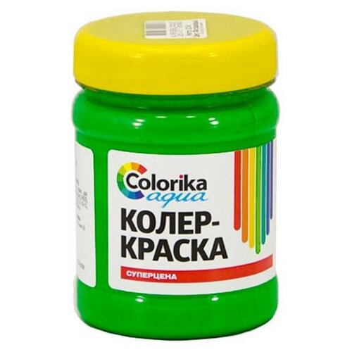 Колеровочная краска Colorika Aqua Колер-краска на водной основе, зелeный, 0.5 л, 0.5 кг краска colorika aqua фасадная белая 1 кг aqua 423