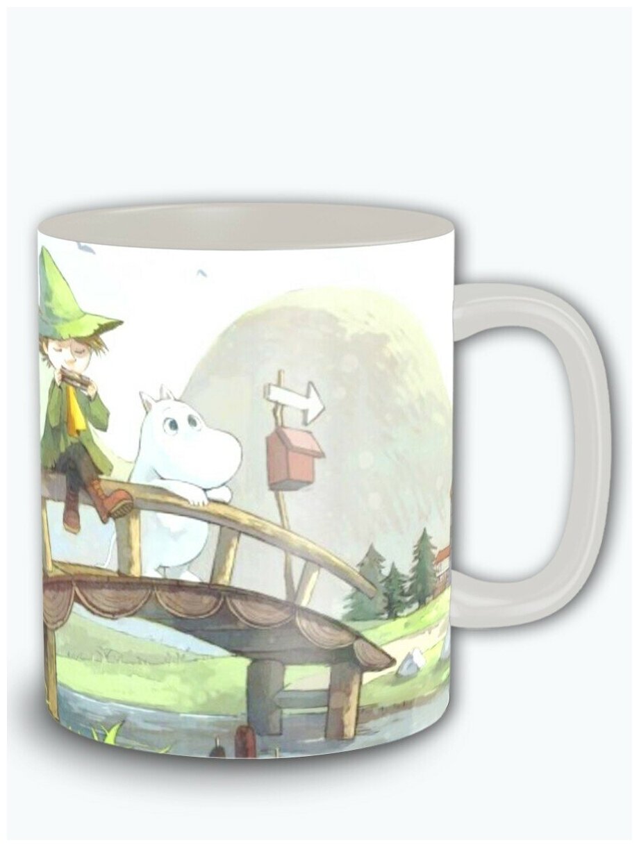 Кружка белая мультфильм муми тролль moomin - 6690