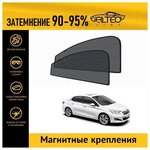 Каркасные автошторки ALTEO PREMIUM на Citroen C4, 2 (2013-2016) седан на передние двери на магнитах с затемнением 90-95% - изображение