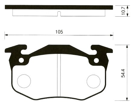 Дисковые тормозные колодки задние SANGSIN BRAKE SP1242 (4 шт.)