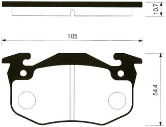 Дисковые тормозные колодки задние SANGSIN BRAKE SP1242 для Peugeot, Citroen, Renault (4 шт.)