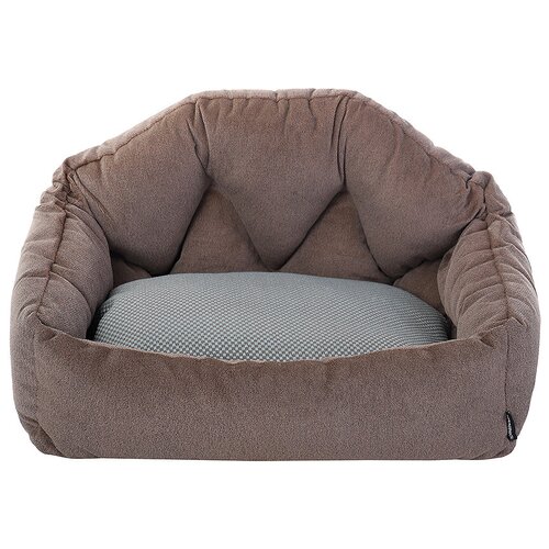 Лежак для собак с рельефной спинкой Монморанси "Корона", цвет: коричневый,50см*40см.