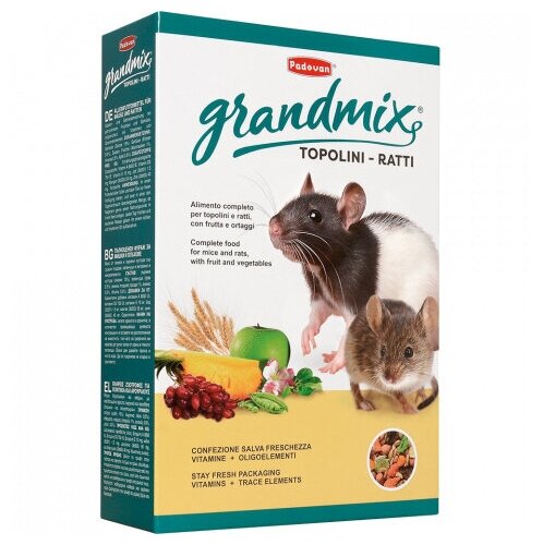 Padovan GrandMix Topoline E Ratti для взрослых мышей и крыс(1кг)