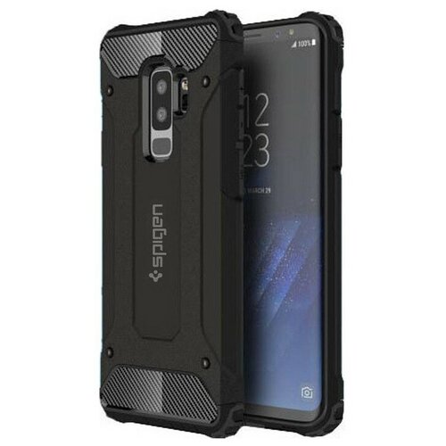 фото Противоударная накладка armor case для samsung s9+ черный opt-mobile