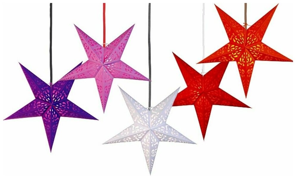 Кабель для подсветки бумажных звёзд текстильный, чёрный, 3.5 м, цоколь Е14, STAR trading - фотография № 2