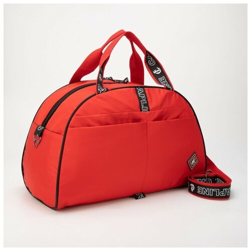 фото Сумка спортивная на молнии с подкладкой, 4 наружных кармана, цвет синий capline