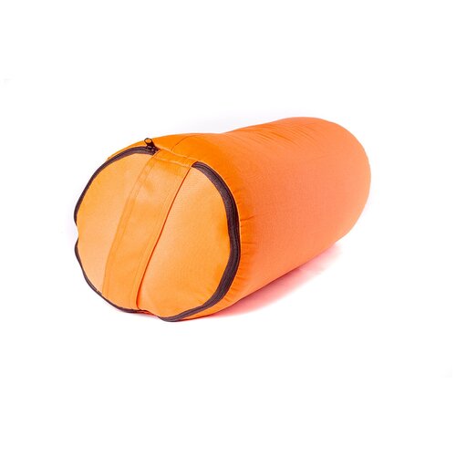 фото Болстер для йоги из гречихи рамайога, оранжевый, размер 50 см bodhi