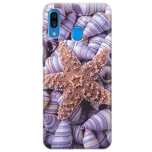 фото Чехол - накладка artcolor для samsung galaxy a20 / a30 с принтом "сиреневые ракушки" re:pa