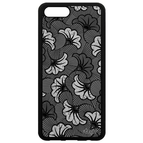 фото Необычный чехол для мобильного // honor v10 / view 10 // "африканский принт" фантазия цветы, utaupia, серый