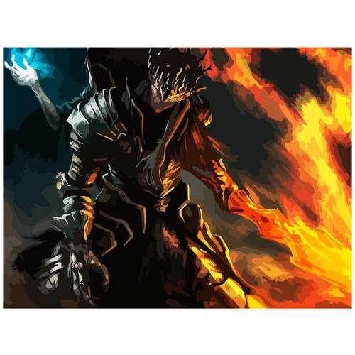 Картина по номерам на холсте игра Dark Souls - 6784 Г 30x40