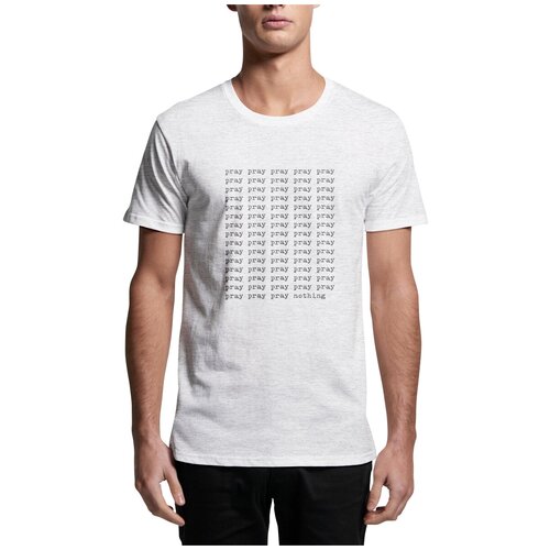 фото Футболка мужская "pray", светло-серый меланж errror
