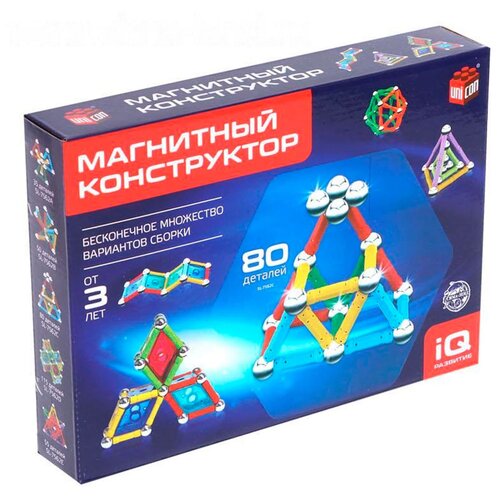 Конструктор UNICON Magical Magnet 1387367 Необычные фигуры, 80 дет.