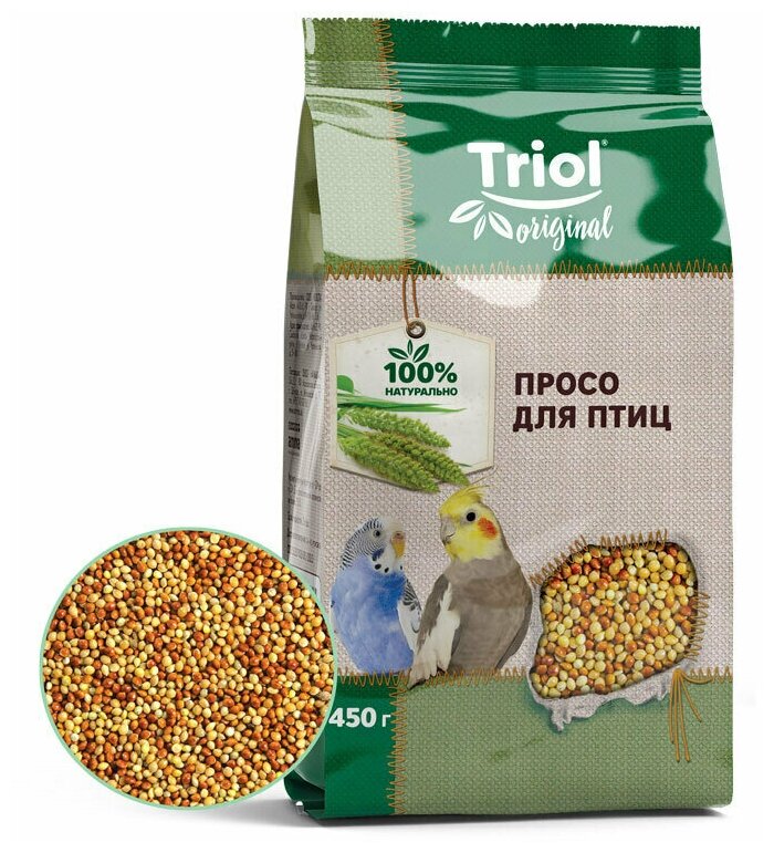 Triol Original Просо для птиц Просо, 450 г.