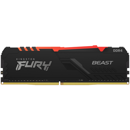 Оперативная память Kingston FURY Beast RGB 8 ГБ DDR4 3200 МГц DIMM CL16 KF432C16BBA/8 оперативная память dimm 32 гб ddr4 3600 мгц kingston fury beast rgb kf436c18bbak2 32 pc4 28800 2x16 гб