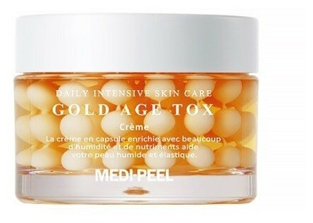 MEDI-PEEL Gold Age Tox Cream - Антивозрастной капсульный крем с экстрактом золотого шелкопряда