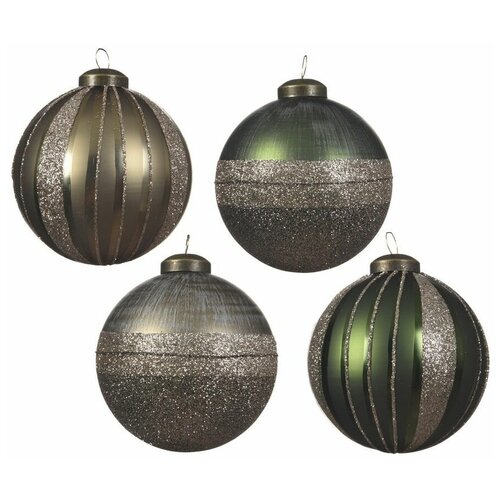 фото Набор стеклянных шаров сильвио, 8 см (12 шт.), kaemingk 060488