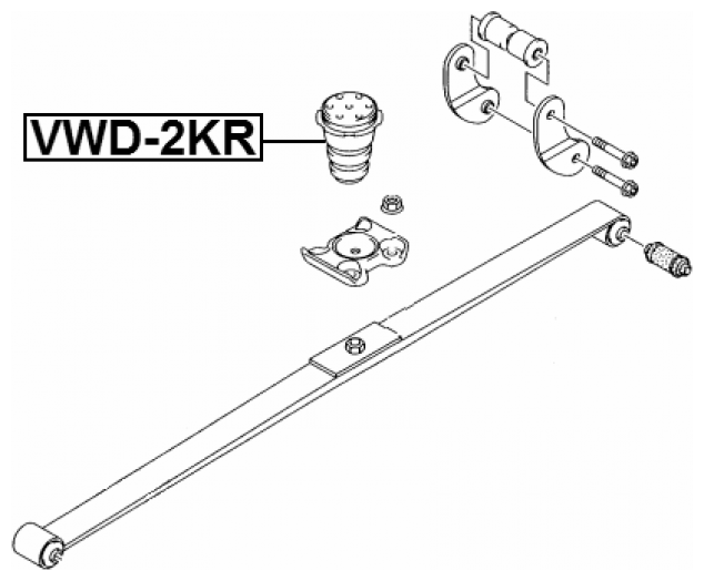 Отбойник рессоры задней Febest VWD-2KR