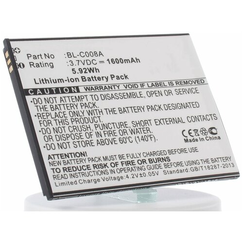 Аккумулятор iBatt iB-B1-M778 1600mAh для Fly, GIONEE, Gionee BL-C008A