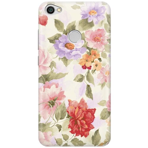 фото Gosso ультратонкий силиконовый чехол-накладка для xiaomi redmi note 5a prime с принтом "нежные цветы"