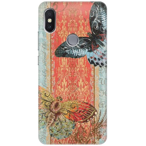 фото Re:paчехол - накладка artcolor для xiaomi redmi s2 с принтом "две бабочки"