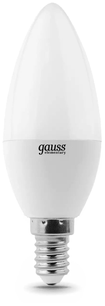 Лампа светодиодная gauss Elementary 33112, E14, B35, 12 Вт, 3000 К
