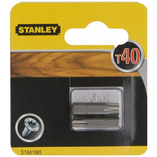 sta61064 xj биты torx t30х25мм 2шт stanley STA61065-XJ Биты Torx T40х25 мм. 2 шт. Stanley