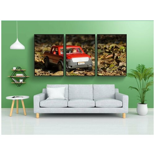 фото Набор модулных постеров для интерьера "playmobil, внедорожный, полный привод" 60x90 см. в тубусе, без рамки lotsprints