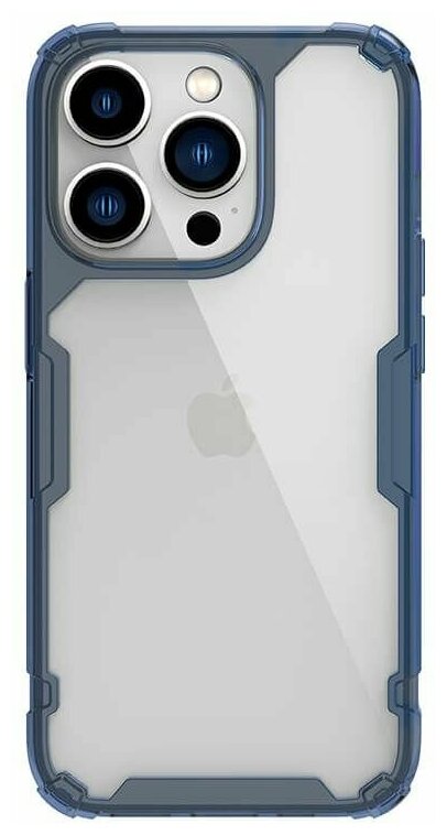 Противоударный силиконовый чехол Nillkin Nature TPU Pro Case для Apple iPhone 14 Pro Max 6.7, синий