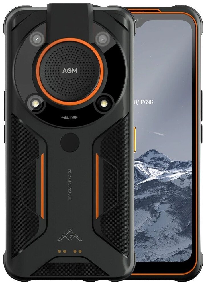 Смартфон AGM Glory SE, черный/оранжевый