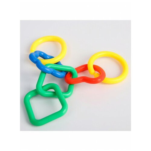 развивающая игрушка крона шмель разноцветный Развивающая игрушка Цепочка, 6 элементов, цвет разноцветный, Крошка Я
