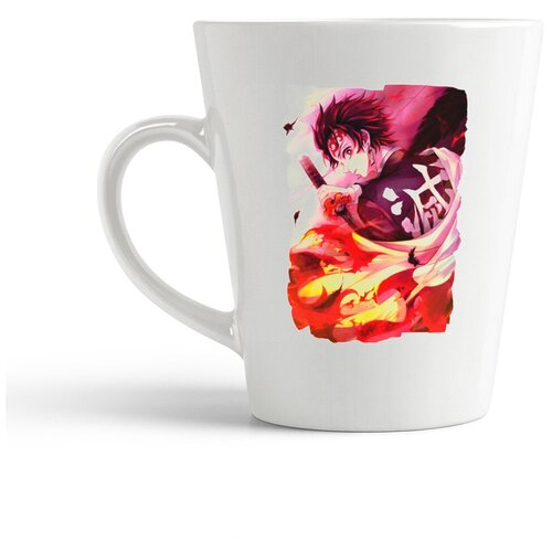 фото Кружка-латте coolpodarok аниме клинок рассекающий демонов натсуки natsuki (мальчик в полуобороте с символом на лице)