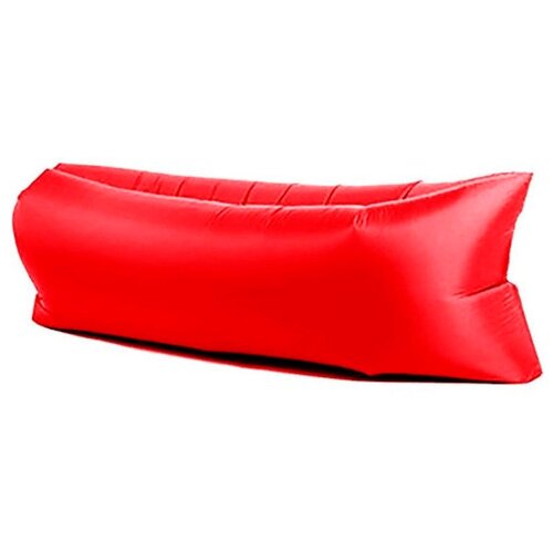 Ламзак / Складываемый надувной диван с сумкой / Биван / Размеры длина 2.2м, ширина 1м, высота 60-70 см / Цвет красный