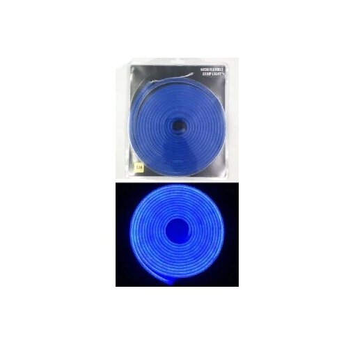Светодиодная неоновая лента, 12В, гибкая водонепроницаемая, IP68, 2835SMD, 120led, 6*12, синяя +блок