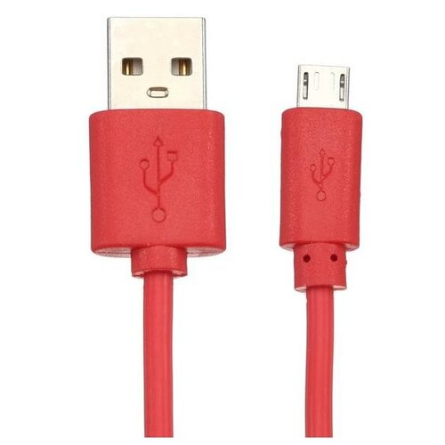 Кабель Red Line, Micro USB - USB, 1 А, 1 м, красный 5926168