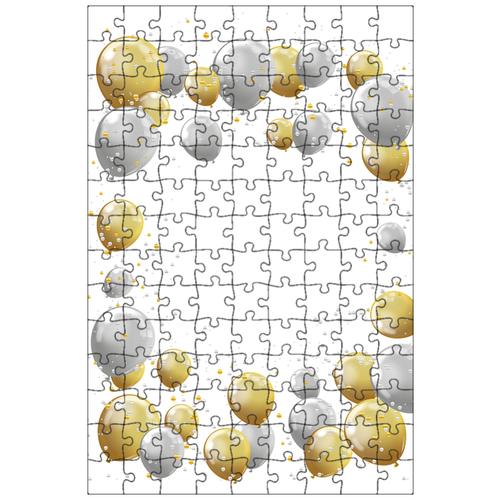 фото Магнитный пазл 27x18см."надувные шарики, празднование, рамка" на холодильник lotsprints