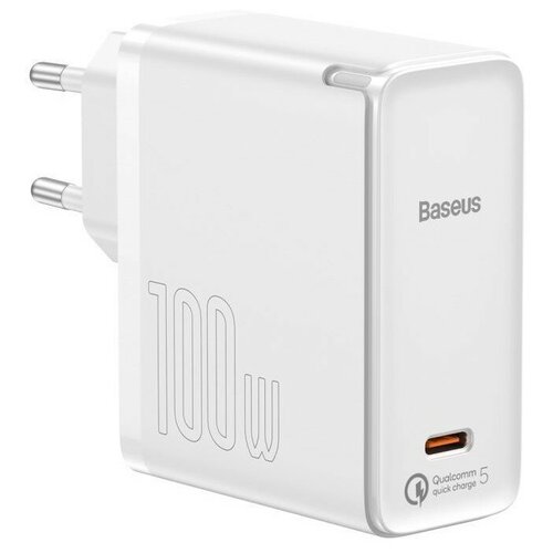 фото Зарядное устройство baseus gan2 fast charger usb-c + кабель type-c-type-c, 3a, 100w, белый (tzccgan-l02)