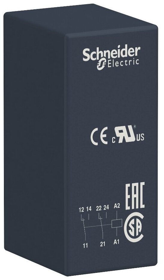 фото Реле промежуточное c 2-мя перекидными контактами 8А 220B AC Schneider Electric, RSB2A080M7