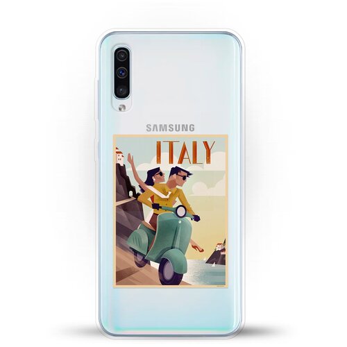 эко чехол строй фламинго на samsung galaxy a50 самсунг галакси а50 Силиконовый чехол Италия на Samsung Galaxy A50