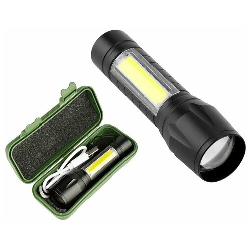 фото Фонарь kromatech 1 led+cob с зумом micro usb 47149b079