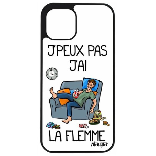 фото Чехол для apple iphone 12, "не могу - мне лень!" симуляция шутка utaupia