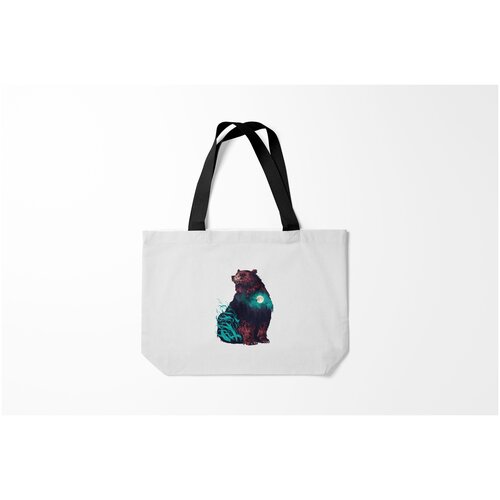 фото Сумка-шоппер / 46х35 см / звери / медведи дух природы burnettie