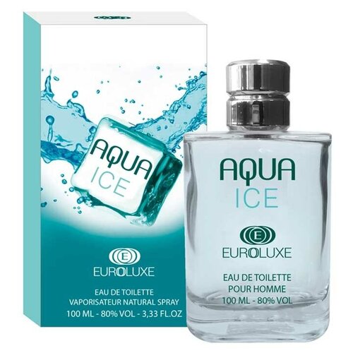 Euroluxe Туалетная вода для мужчин Aqua Ice (Аква айс) свежий, фужерный, спрей 100 мл