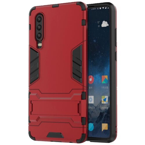 фото Чехол mypads для huawei p smart (2019) противоударный усиленный ударопрочный красный
