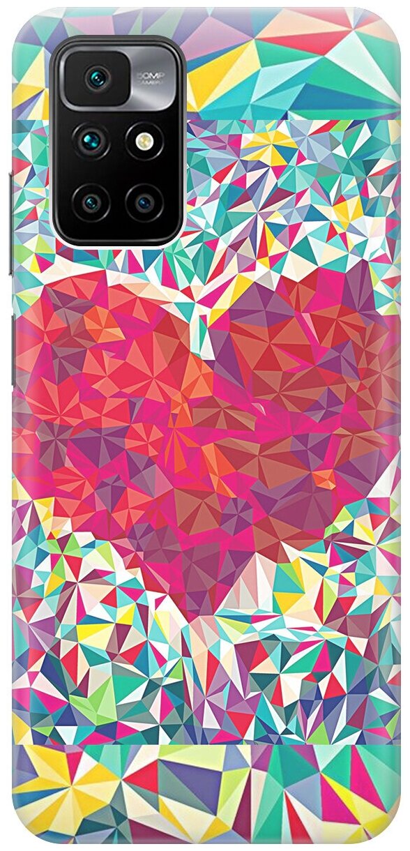 Силиконовый чехол Бриллиантовое сердце на Xiaomi Redmi 10 / Сяоми Редми 10