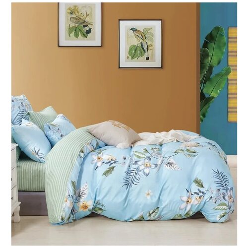 фото Комплект постельного белья boris, bt011e, сатин, евро, наволочки 2 шт. 70x70, 2 шт. 50x70