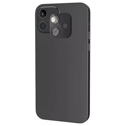 фото Защитное стекло на камеру для ip 12 pro (6.1) с металлической рамкой черное hoco a18 3d