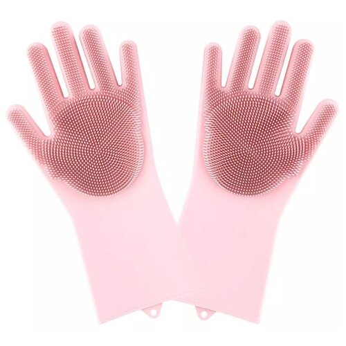 фото Перчатки для уборки xiaomi silicone cleaning glove (pink)